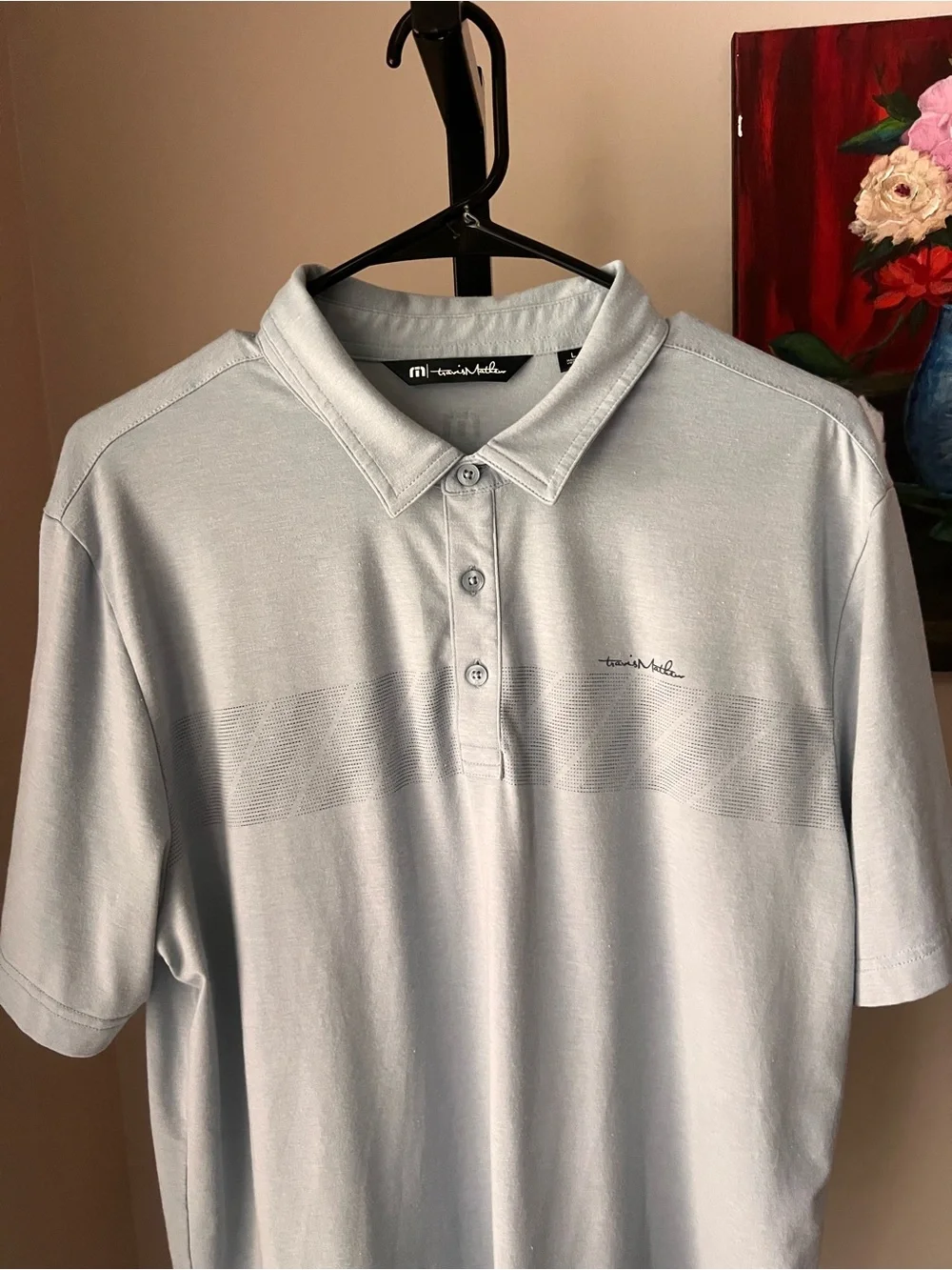 Travis Mathew Light blue/ gray Polo Shirt